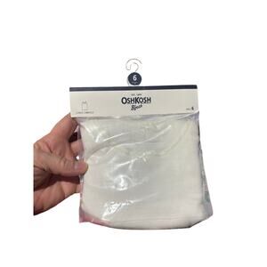 Oshkosh 6 girls white cotton cami camisole 2/pack new in box nwt